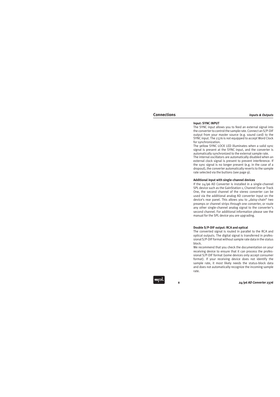 Sound Performance Lab 2376 User Manual | Page 8 / 12