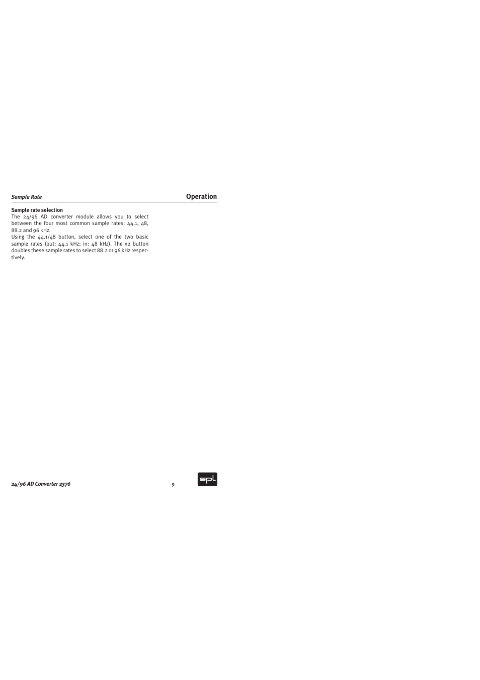 Sound Performance Lab 2376 User Manual | Page 9 / 12