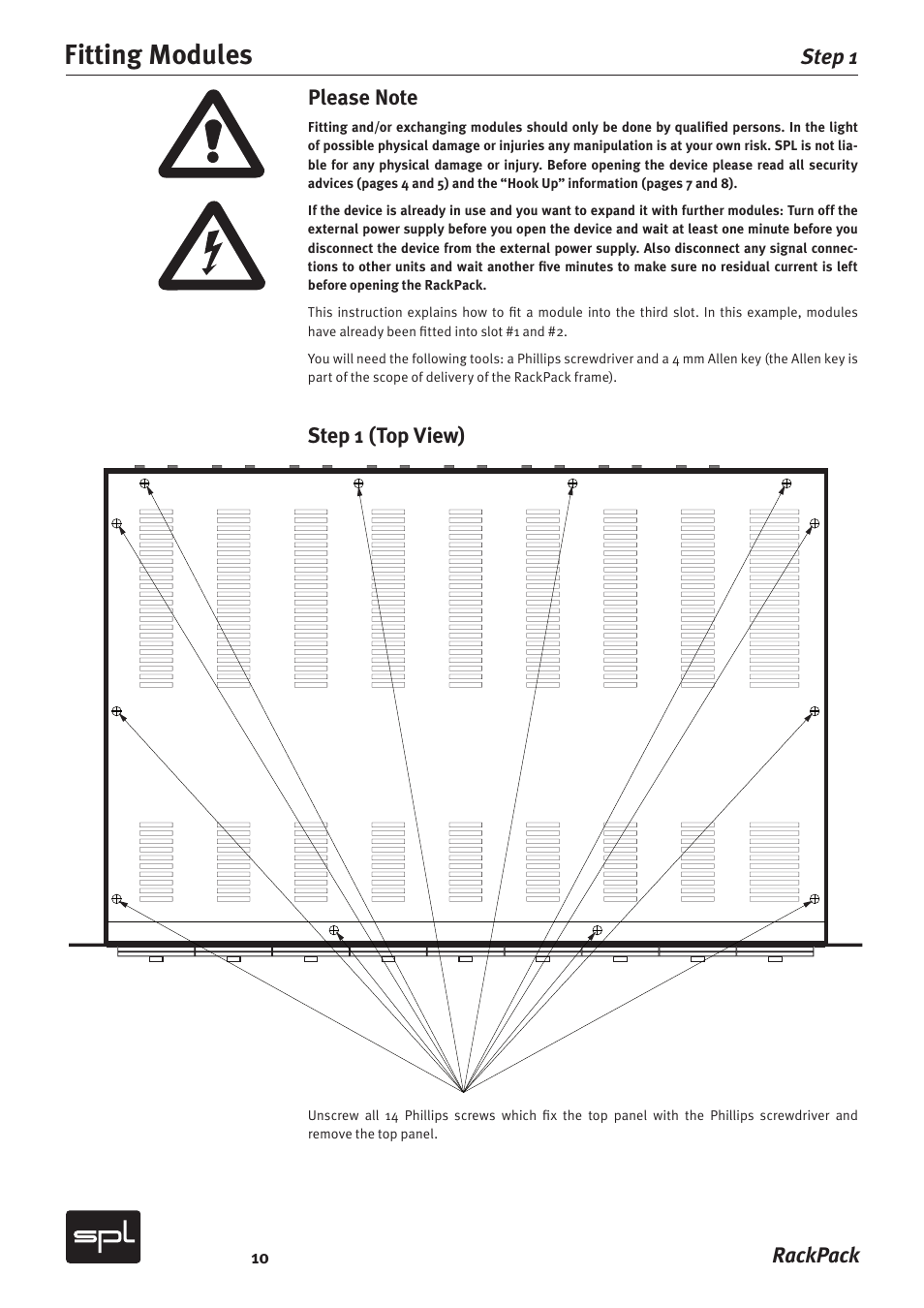 Fitting modules | Sound Performance Lab RackPack 2710 User Manual | Page 10 / 16