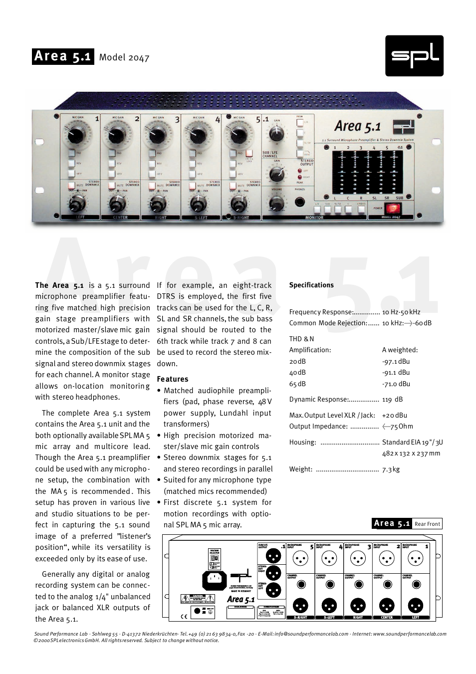 Sound Performance Lab 2047 User Manual | 1 page