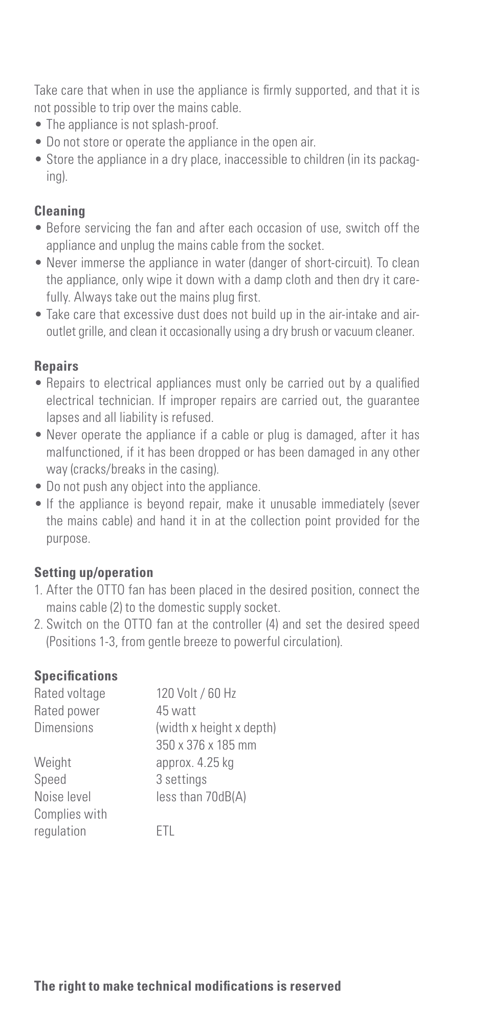 Swizz Style Otto User Manual | Page 3 / 12