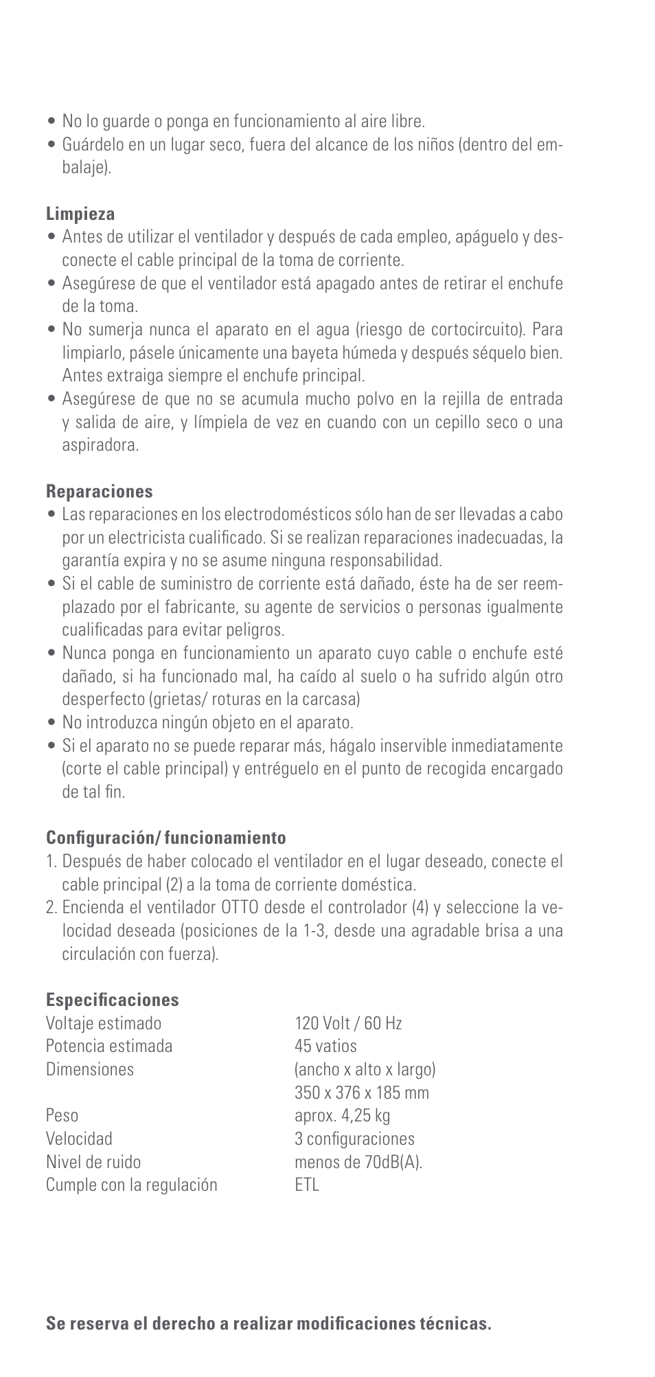 Swizz Style Otto User Manual | Page 9 / 12