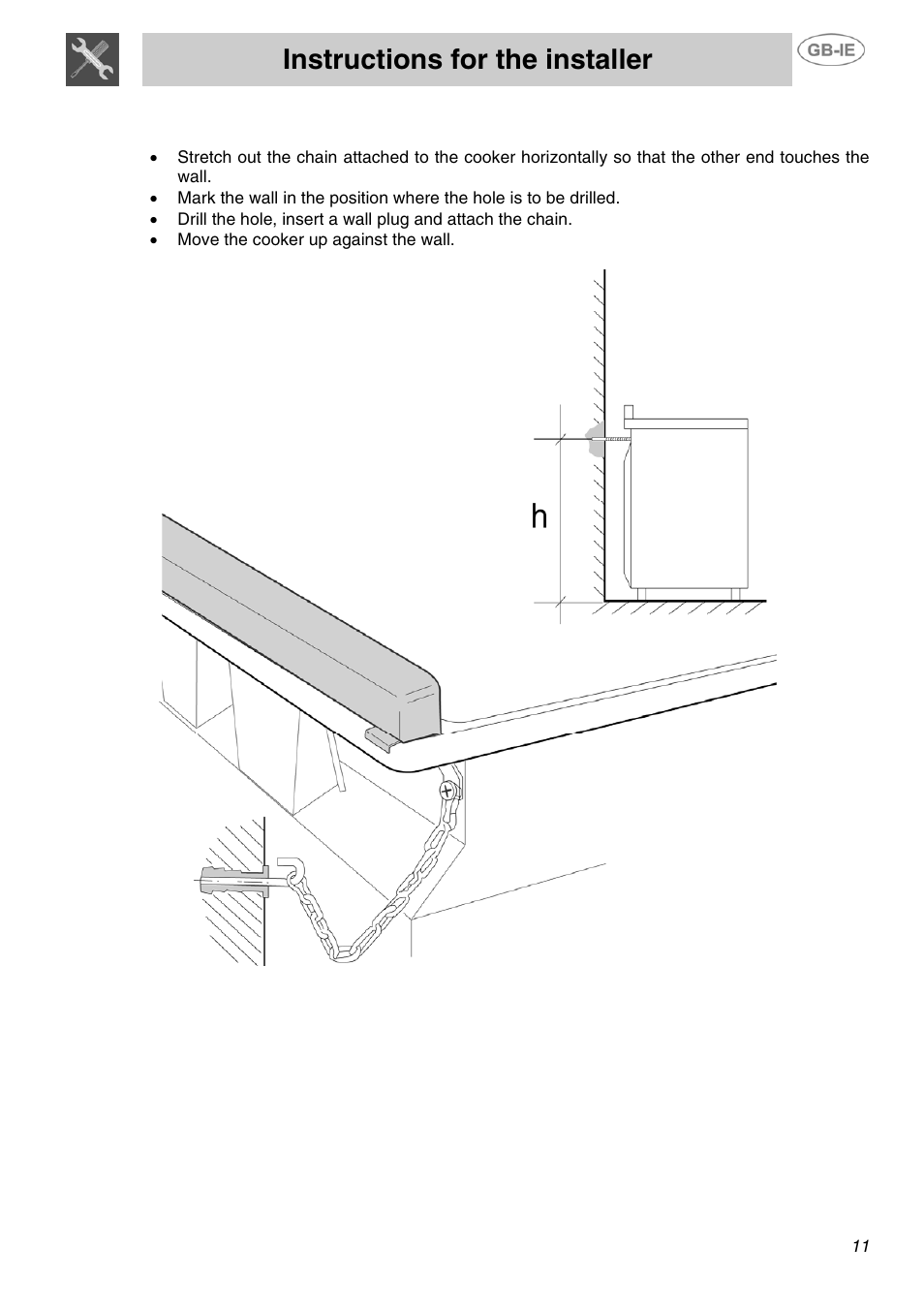 Instructions for the installer | Smeg SUK81MFA User Manual | Page 9 / 20