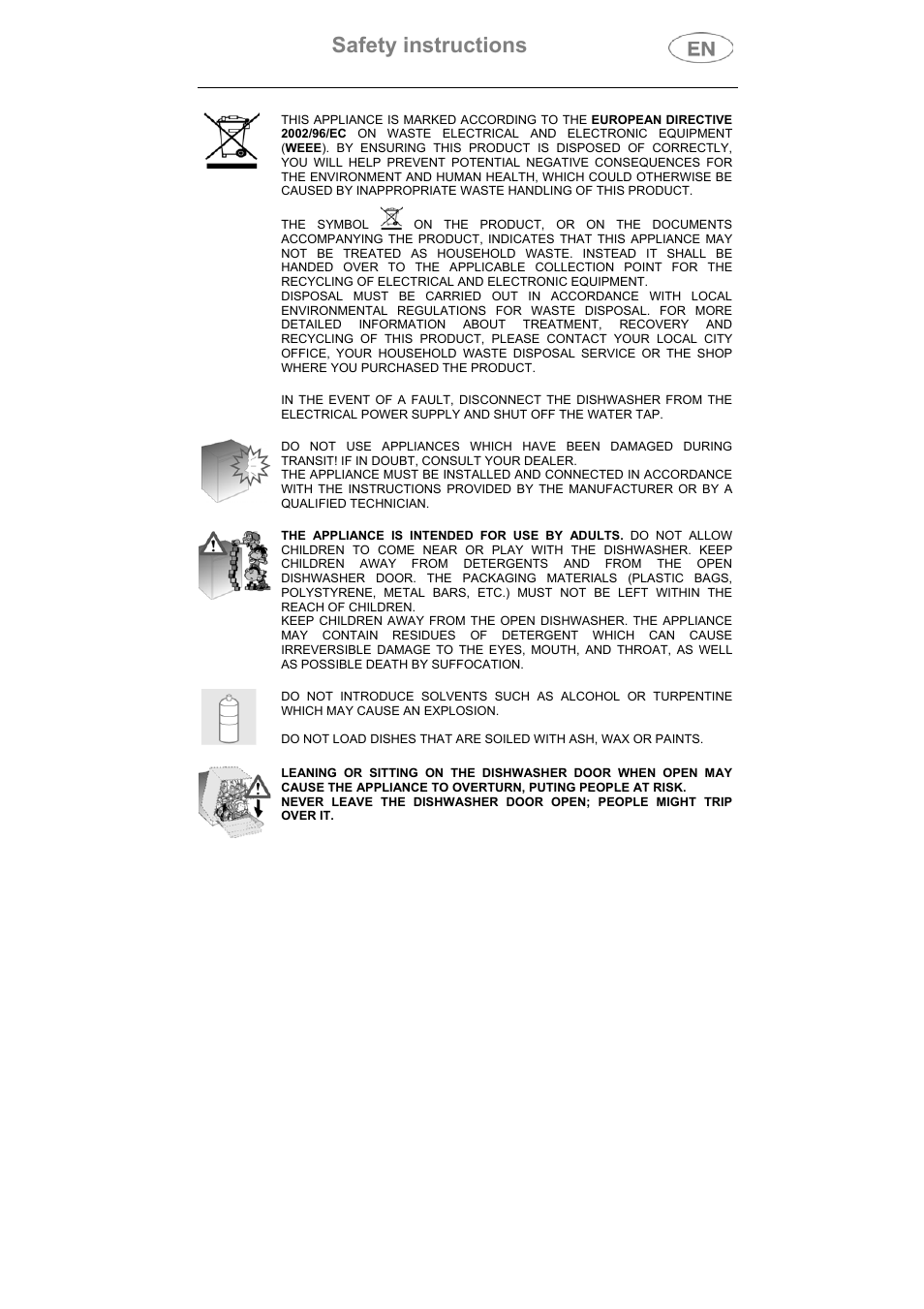 Safety instructions | Smeg DI912 User Manual | Page 4 / 36