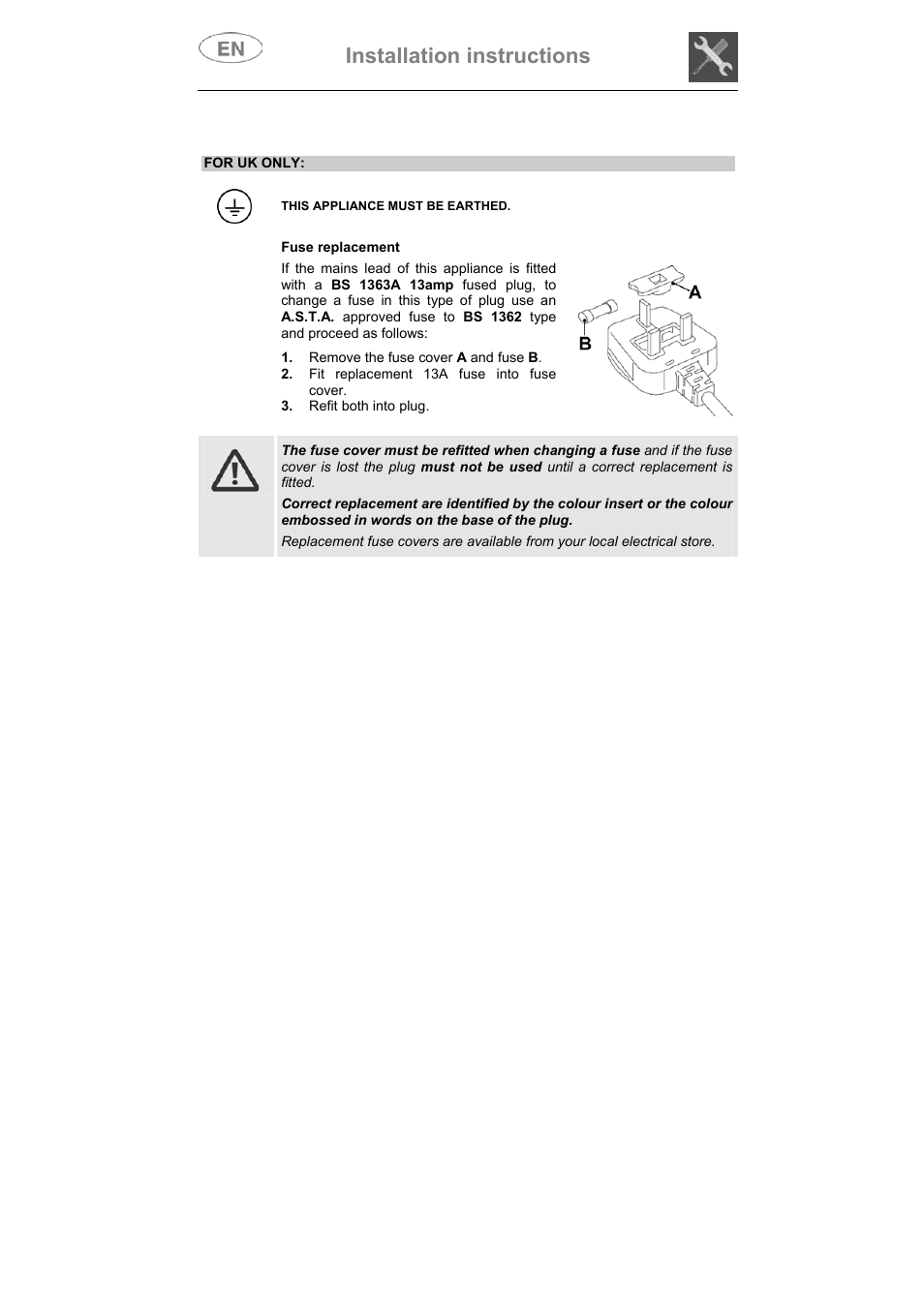 Installation instructions | Smeg DI912 User Manual | Page 9 / 36