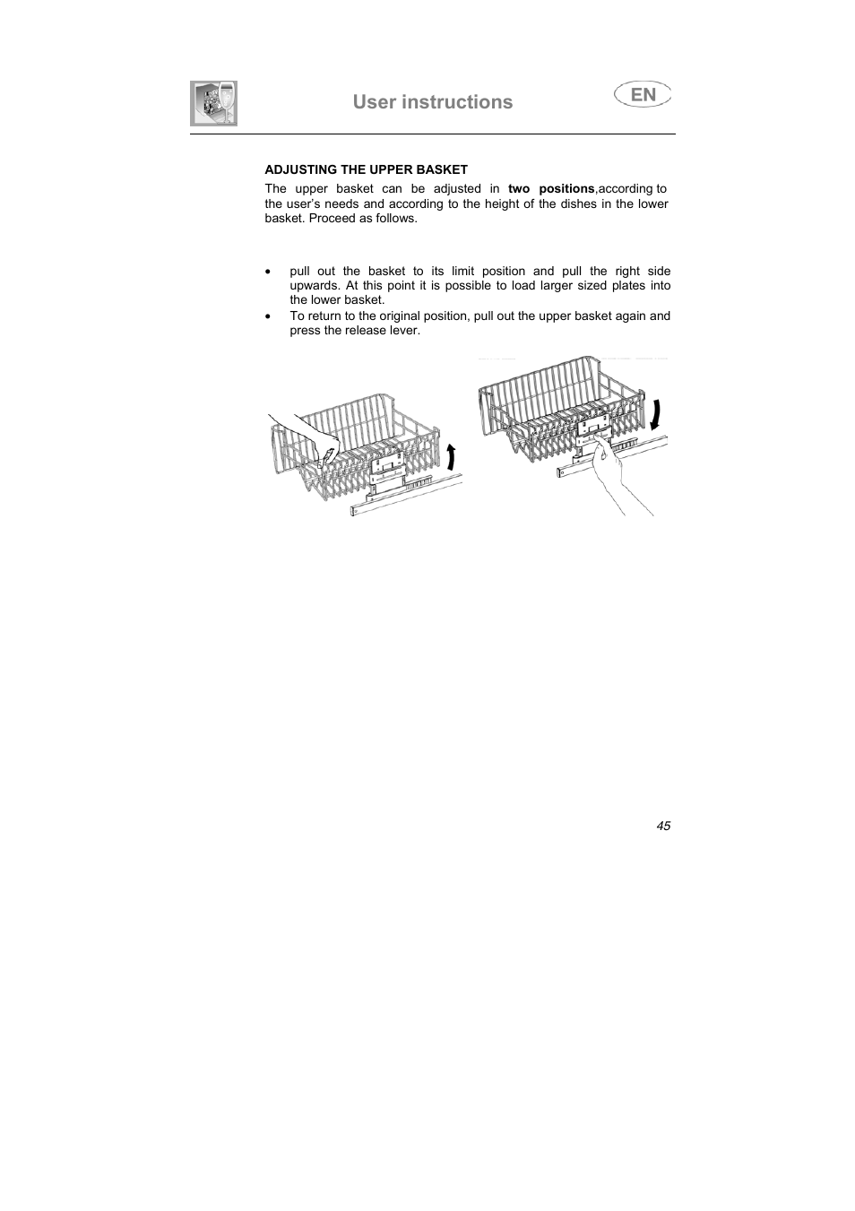 User instructions | Smeg BLV1NE User Manual | Page 33 / 37