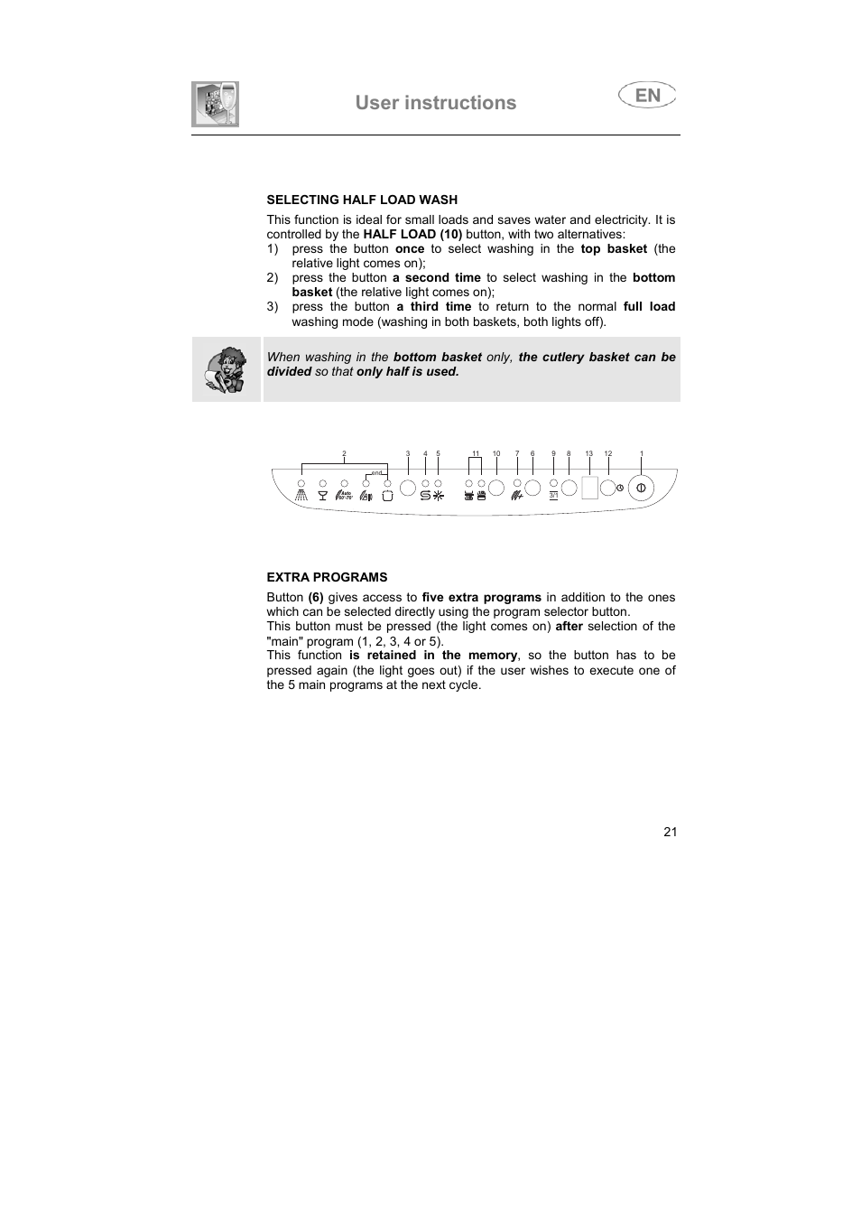 User instructions | Smeg BLV1NE User Manual | Page 8 / 37