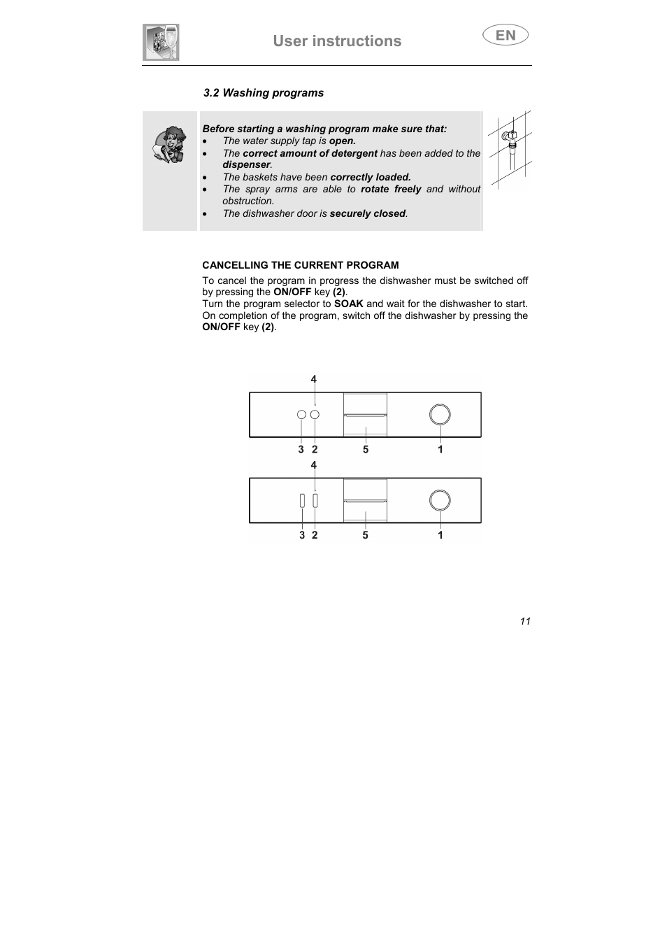 User instructions | Smeg CA01-5 User Manual | Page 12 / 30