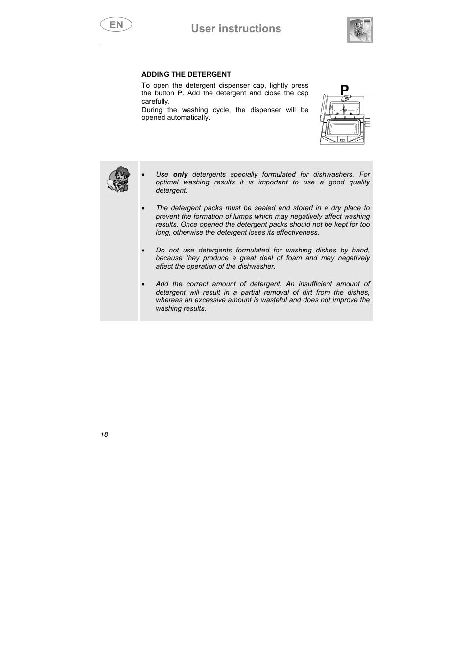 User instructions | Smeg CA01-5 User Manual | Page 19 / 30