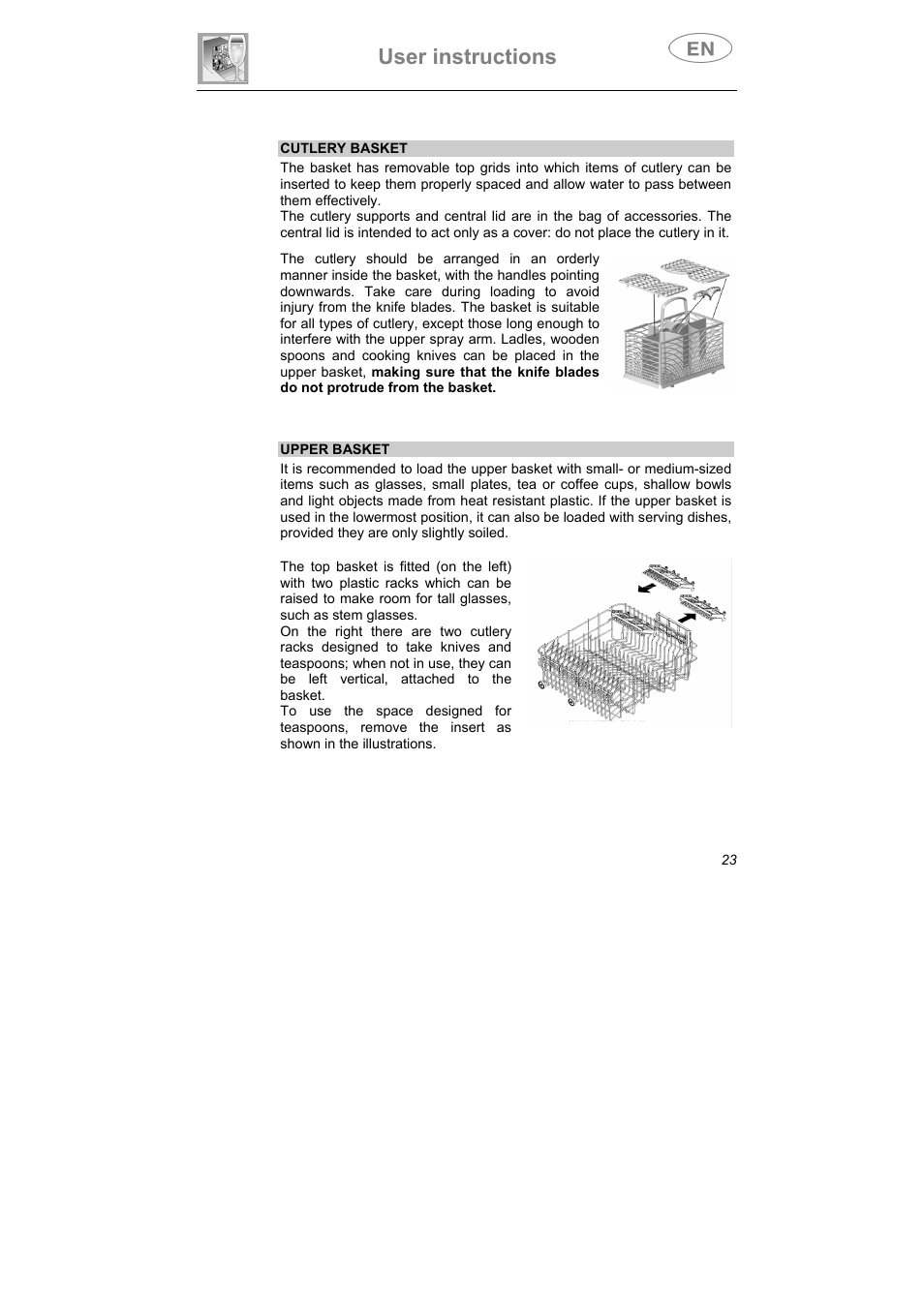 User instructions | Smeg CA01-5 User Manual | Page 24 / 30