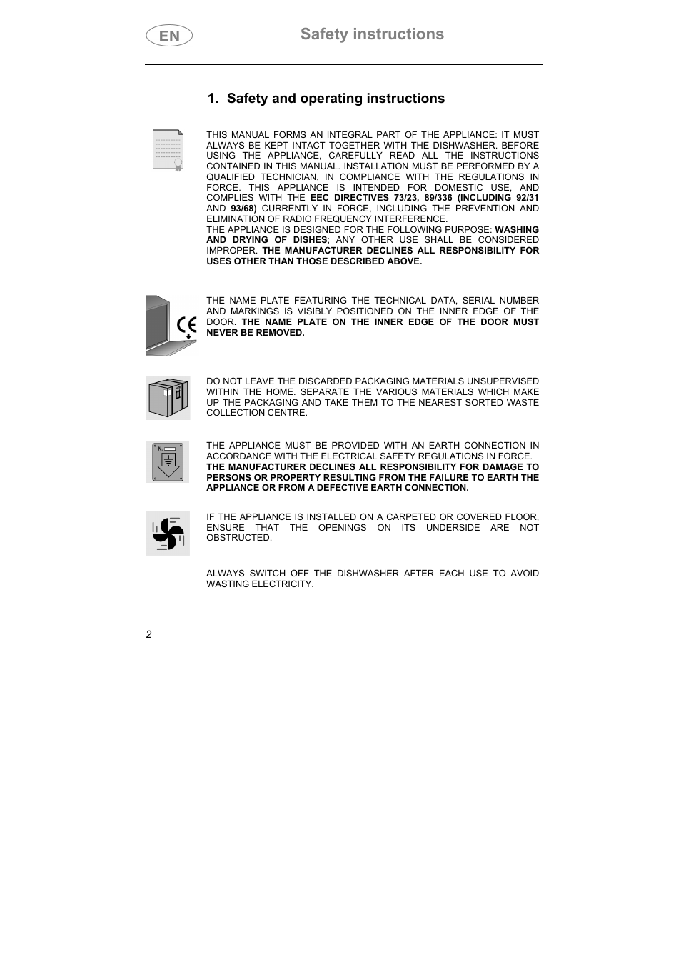 Safety instructions | Smeg CA01-5 User Manual | Page 3 / 30