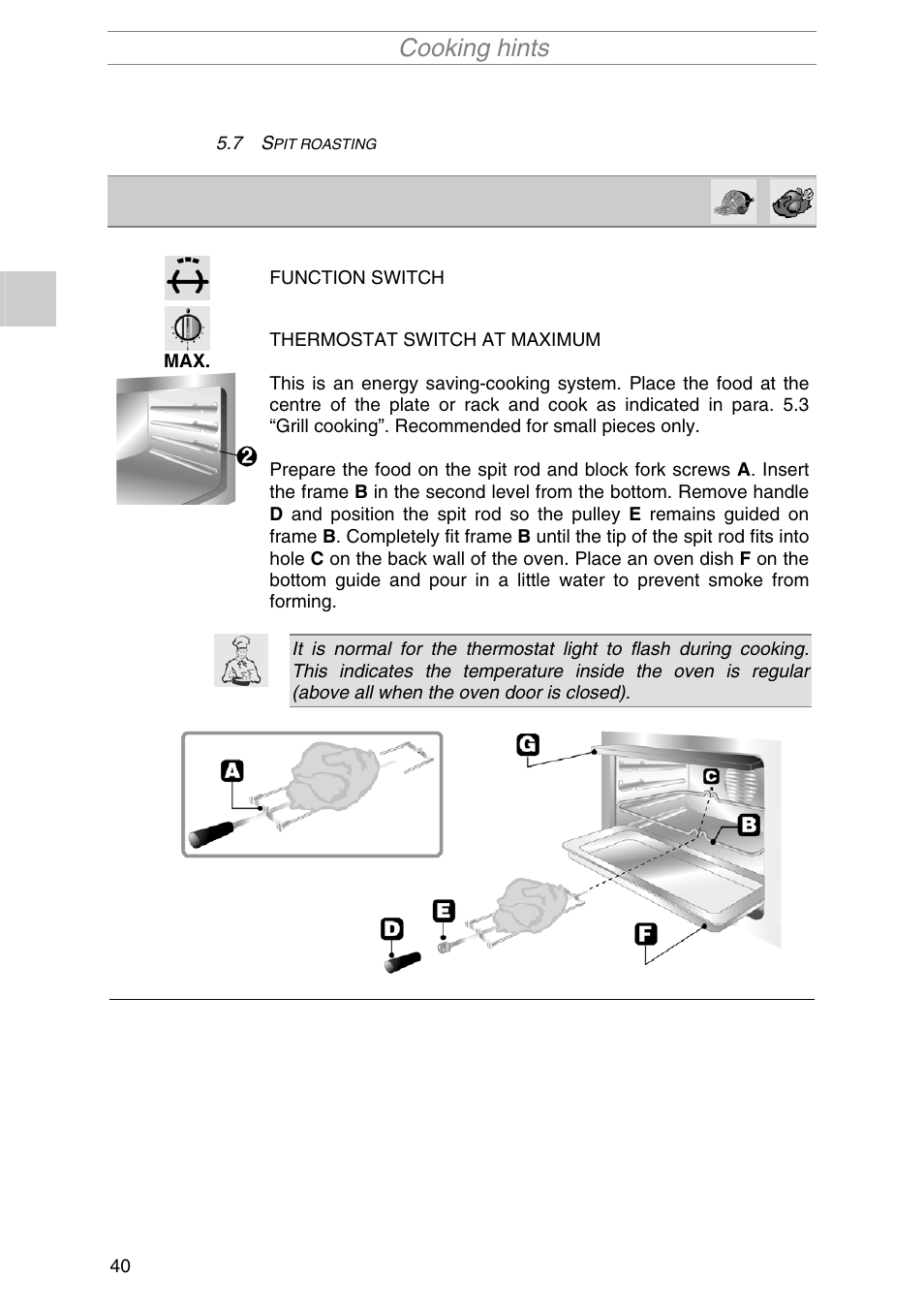 Cooking hints | Smeg S2010MFB1 User Manual | Page 16 / 22