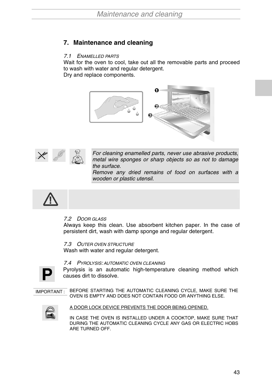 Maintenance and cleaning | Smeg S2010MFB1 User Manual | Page 19 / 22