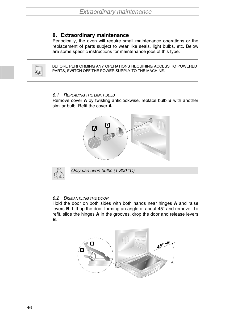 Extraordinary maintenance | Smeg S2010MFB1 User Manual | Page 22 / 22