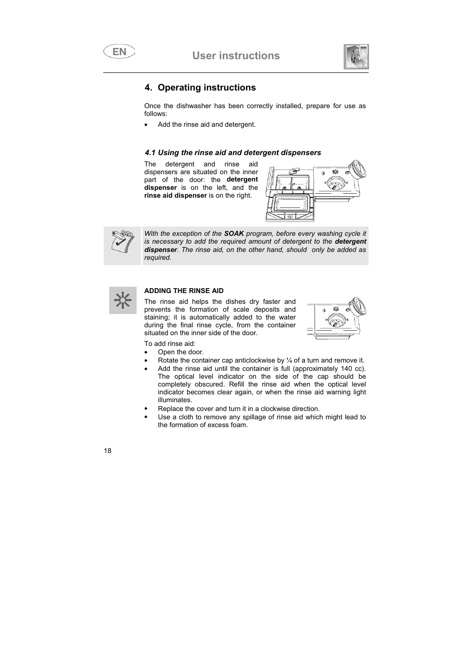 User instructions | Smeg SNZ4427 User Manual | Page 17 / 31