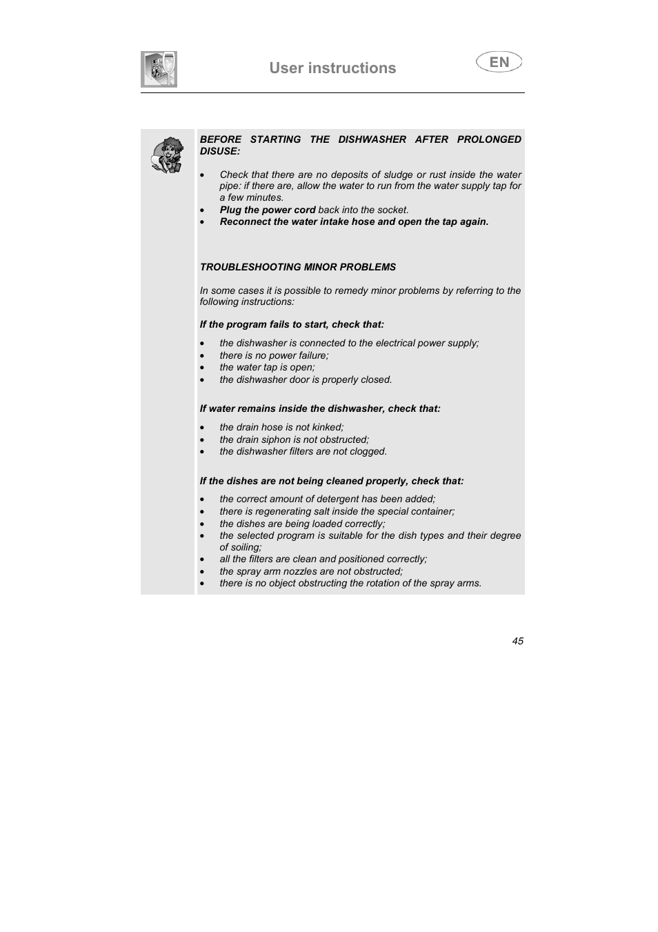 User instructions | Smeg ST1144 User Manual | Page 35 / 37