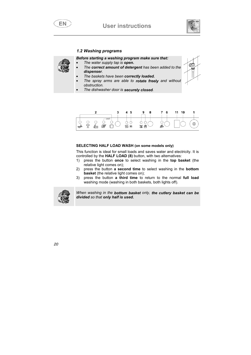 User instructions | Smeg ST1144 User Manual | Page 7 / 37