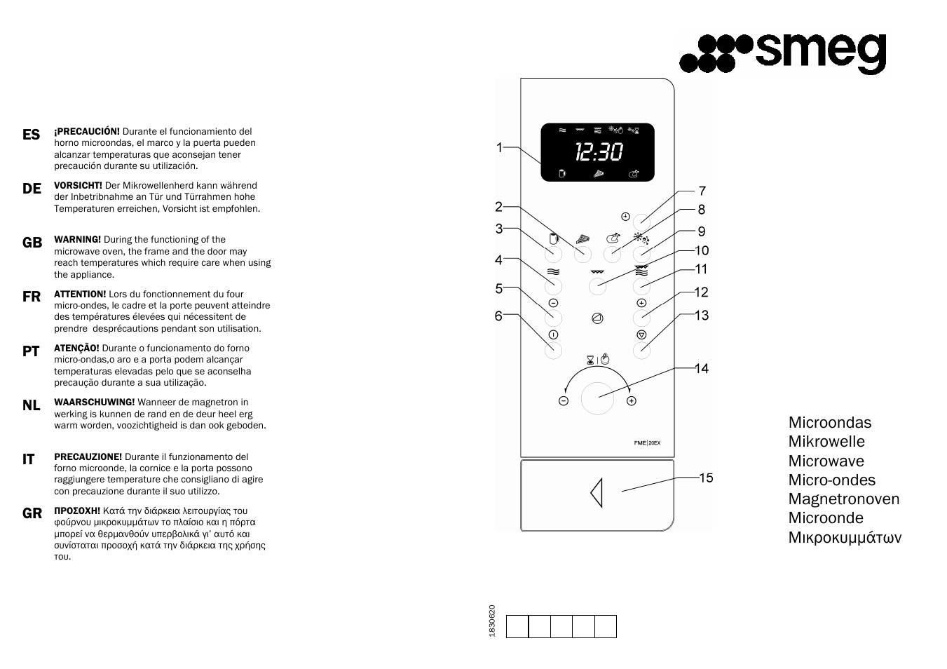 Smeg FME20EX3 User Manual | Page 20 / 22