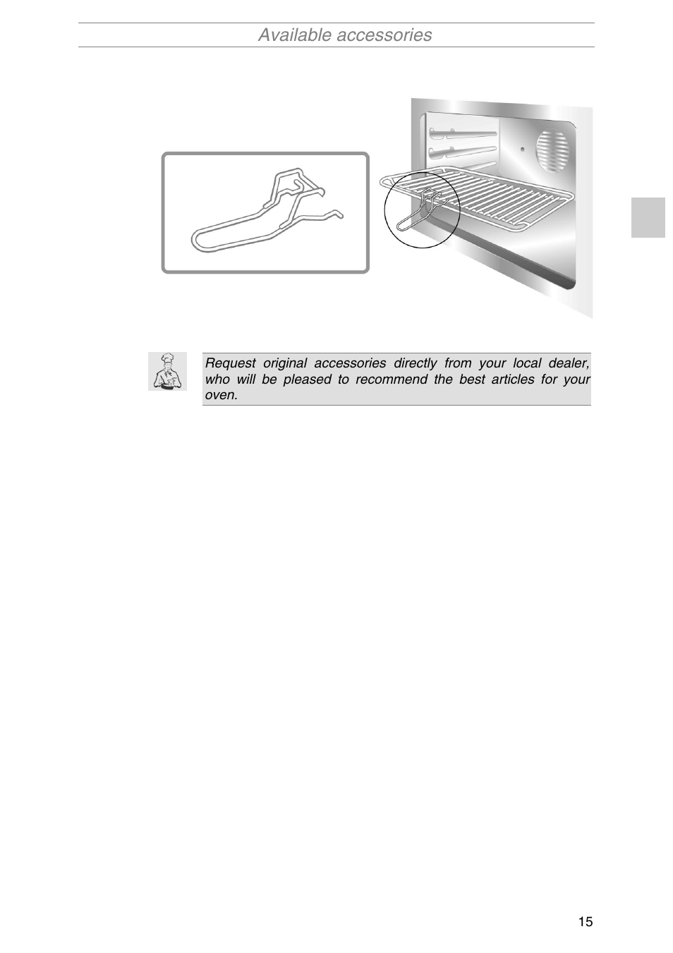 Available accessories | Smeg SIL290X User Manual | Page 13 / 24