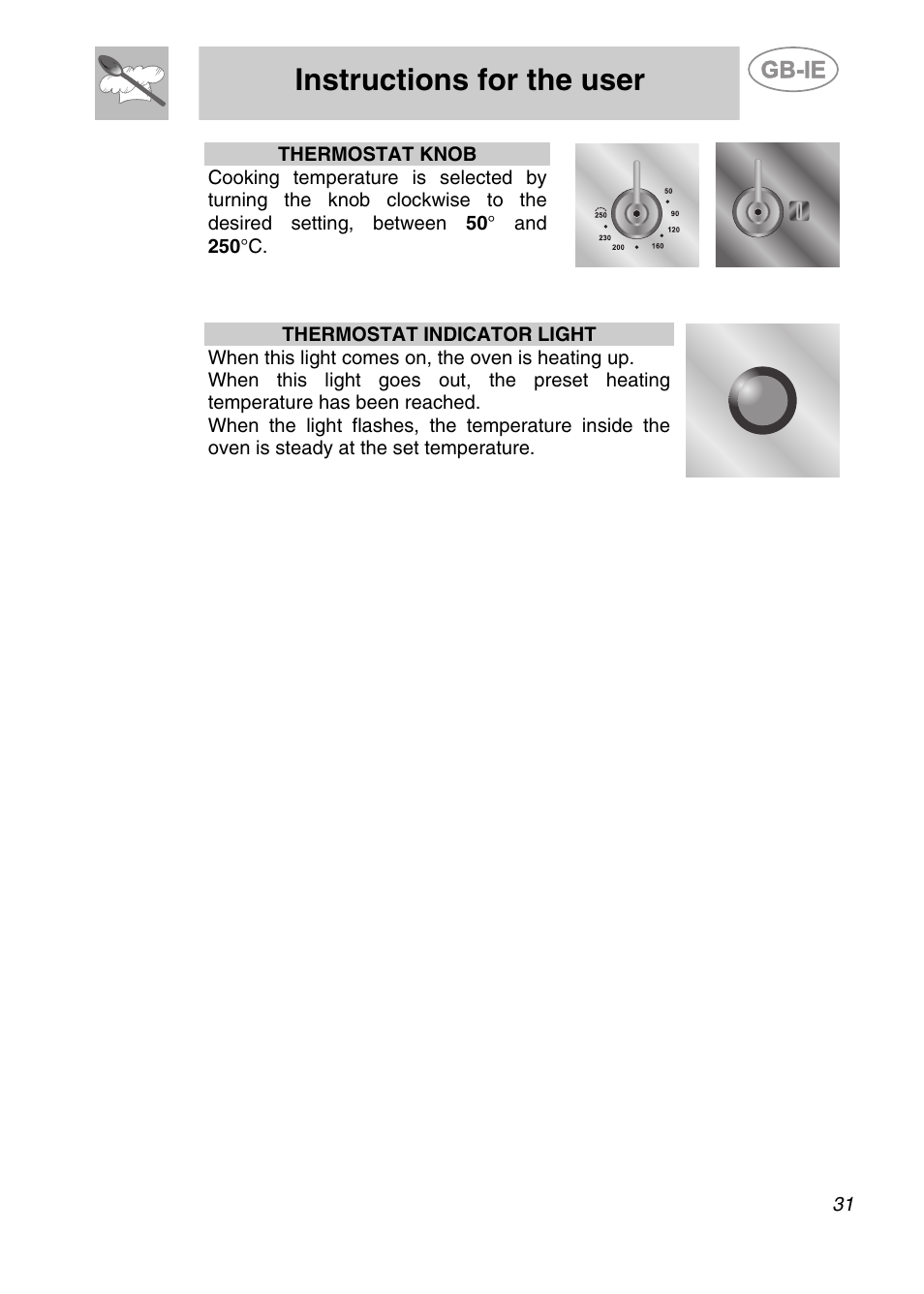 Instructions for the user | Smeg S20XMFR User Manual | Page 7 / 22