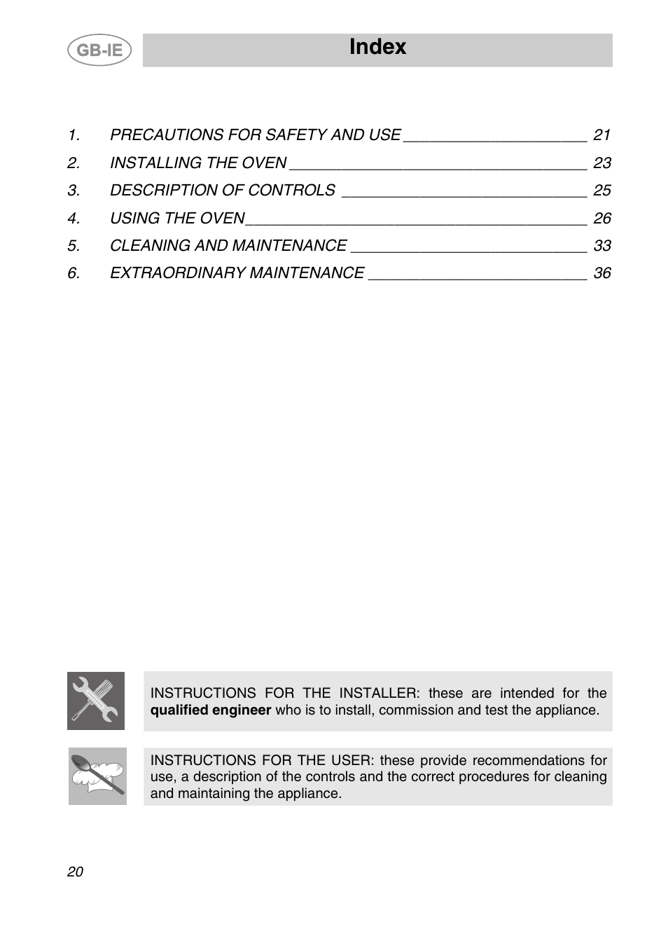 Smeg ALFA201XE User Manual | 17 pages