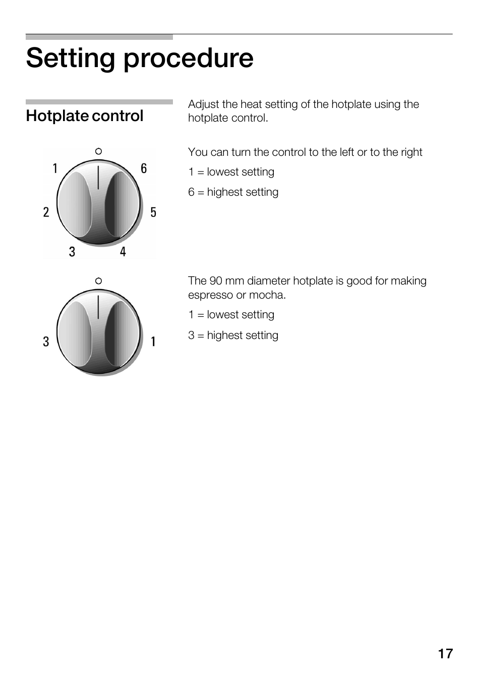 Setting procedure | Smeg NCT 335 E User Manual | Page 8 / 11