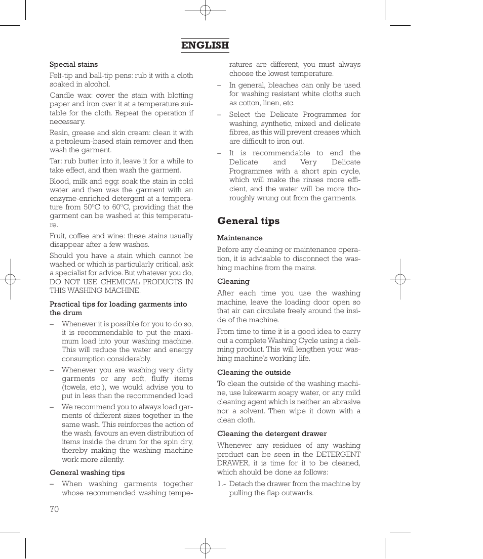 General tips, English | Smeg 43CT User Manual | Page 12 / 14