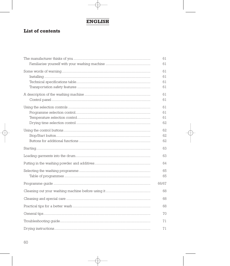 List of contents, English | Smeg 43CT User Manual | Page 2 / 14