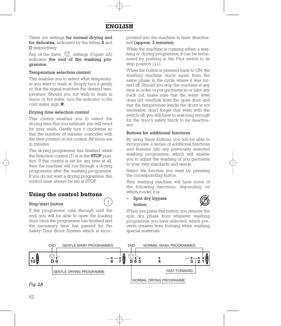 Using the control buttons, English | Smeg 43CT User Manual | Page 4 / 14