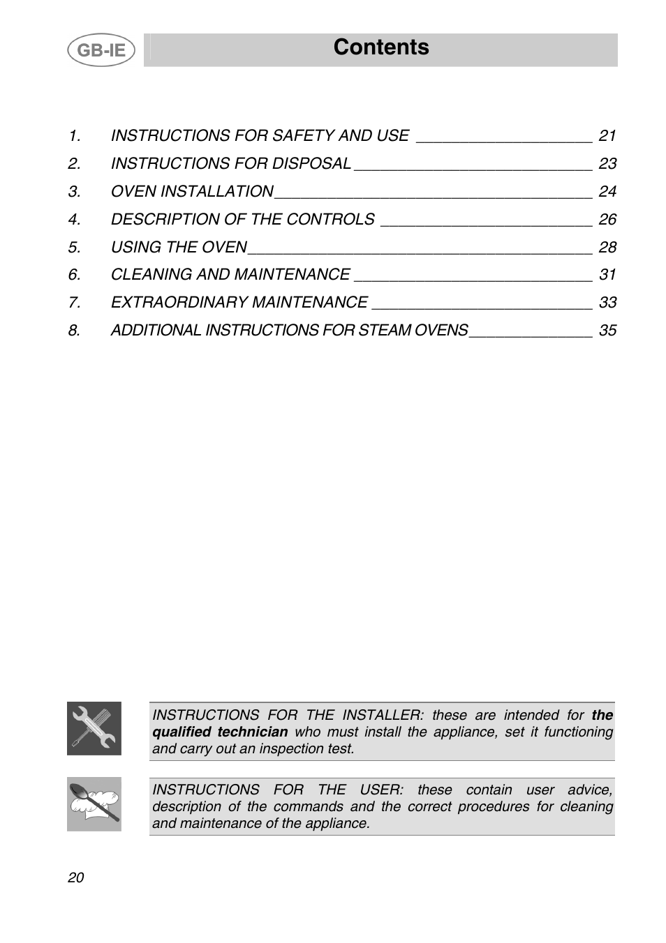Smeg ALFA41AM User Manual | 19 pages