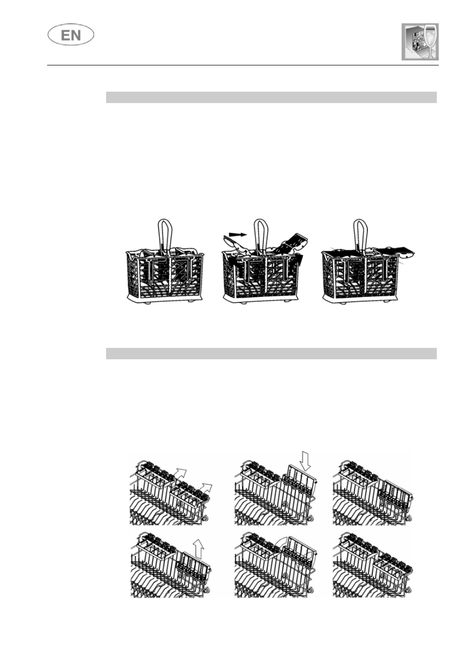 User instructions, Upper basket | Smeg ST4108 User Manual | Page 23 / 32