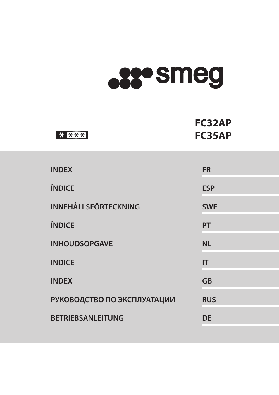 Smeg FC32AP User Manual | 13 pages