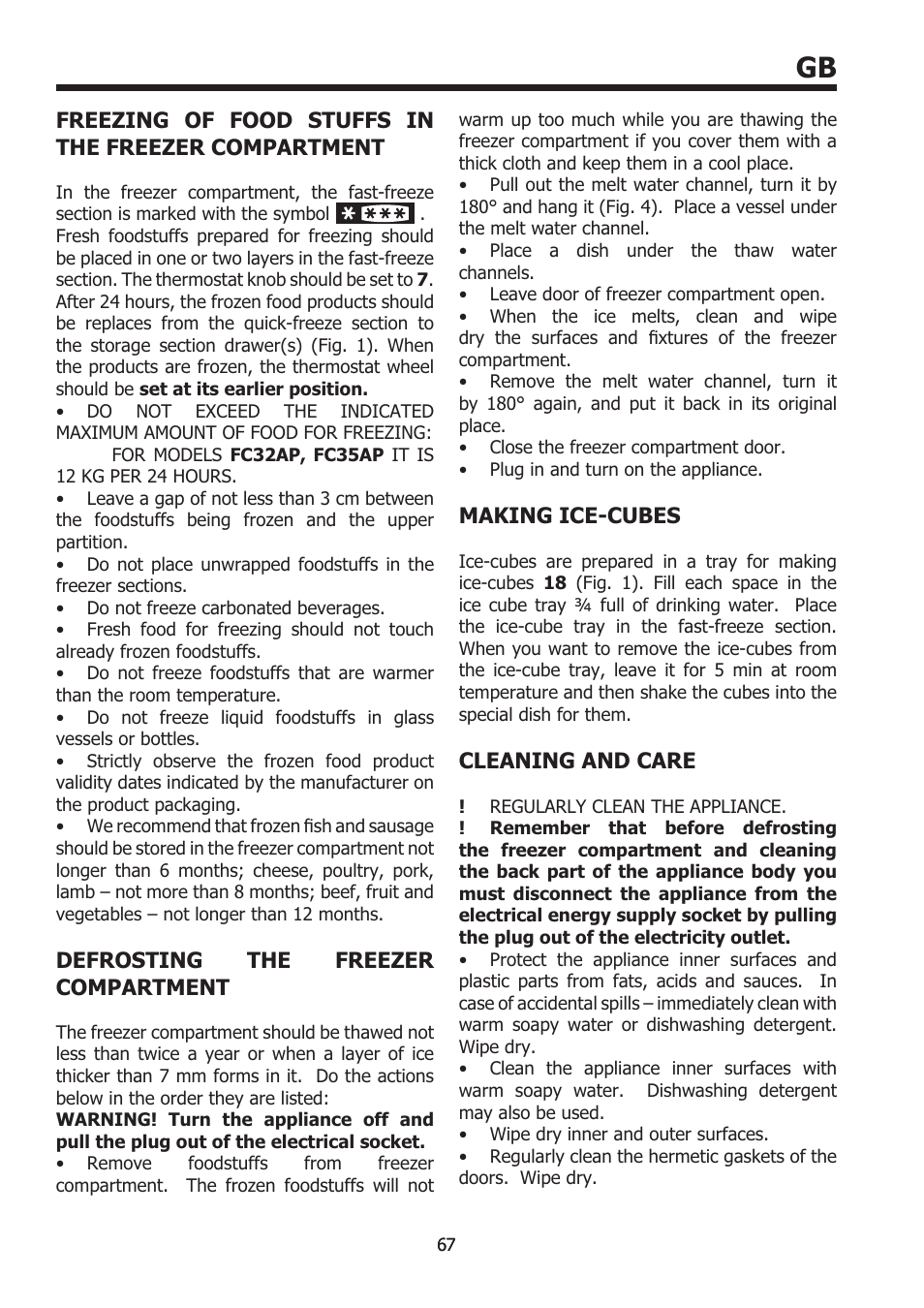 Smeg FC32AP User Manual | Page 11 / 13