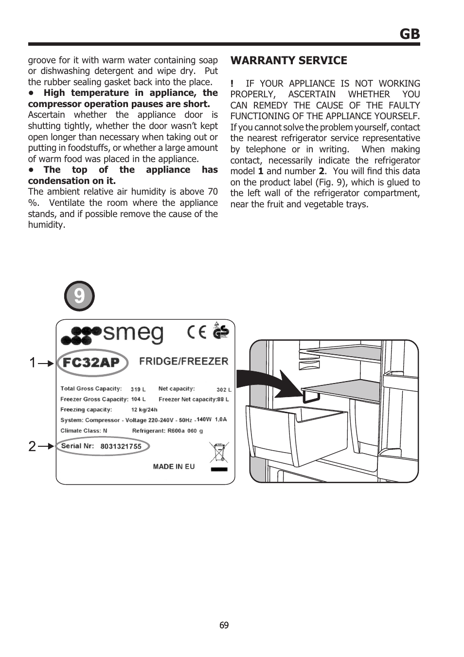 Smeg FC32AP User Manual | Page 13 / 13