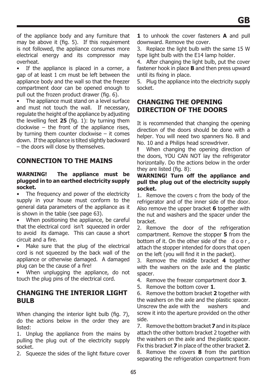 Smeg FC32AP User Manual | Page 9 / 13