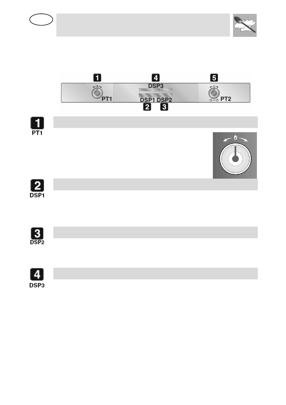 Instructions for the user, 6description of front panel controls | Smeg S45MCX User Manual | Page 9 / 34