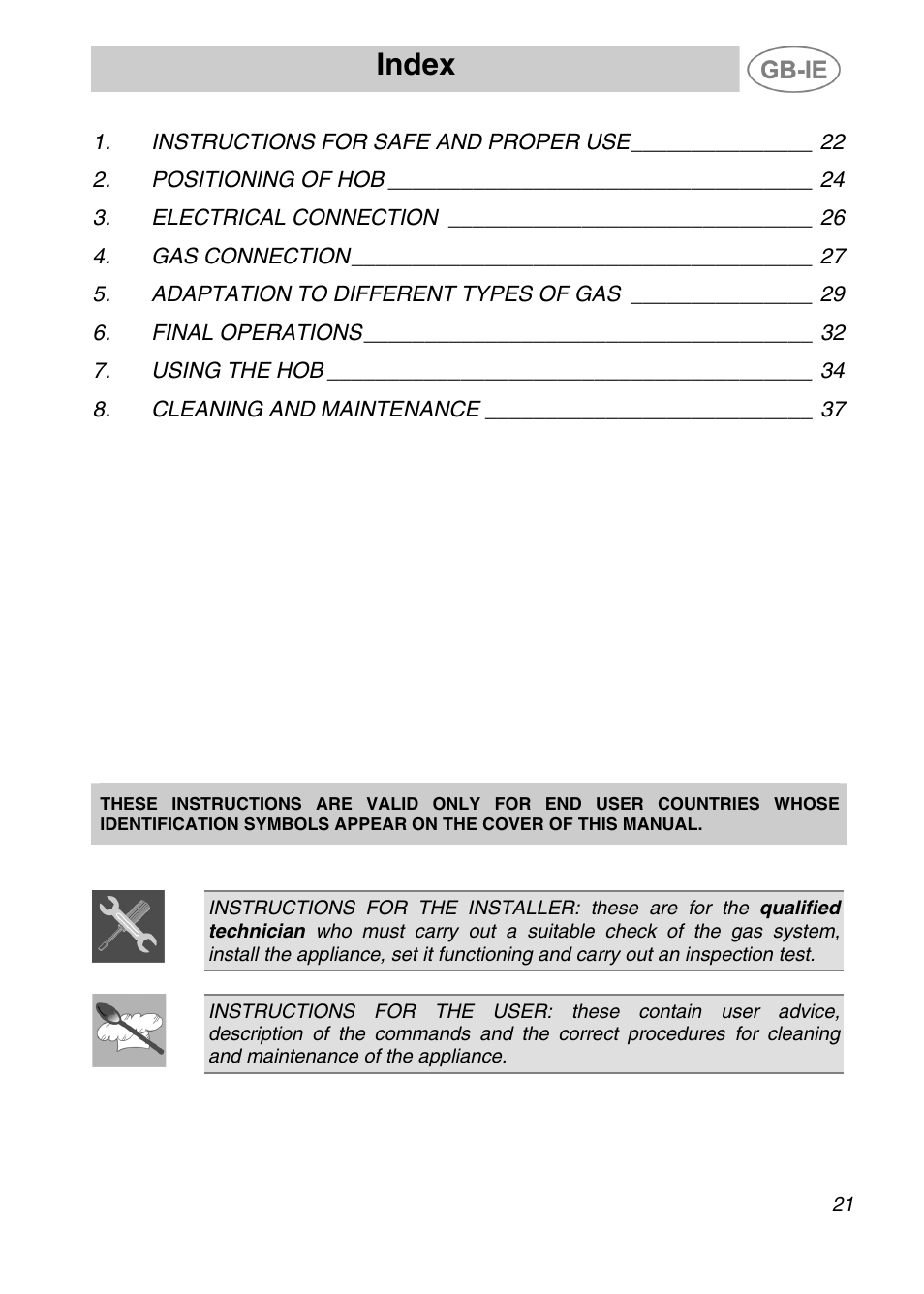 Smeg SDR60XG User Manual | 18 pages