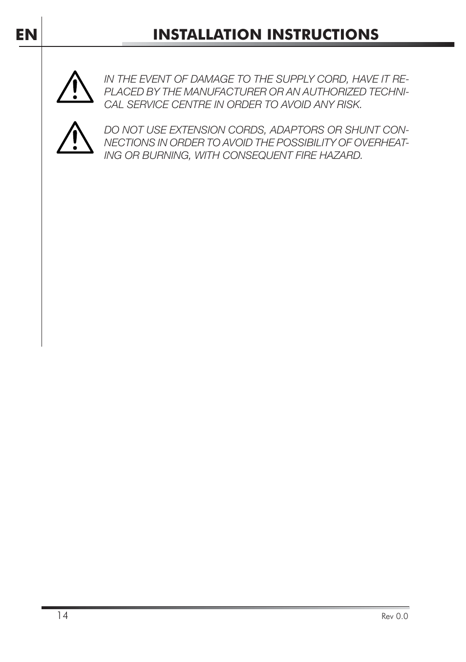 Installation instructions | Smeg PLA8743X User Manual | Page 36 / 102