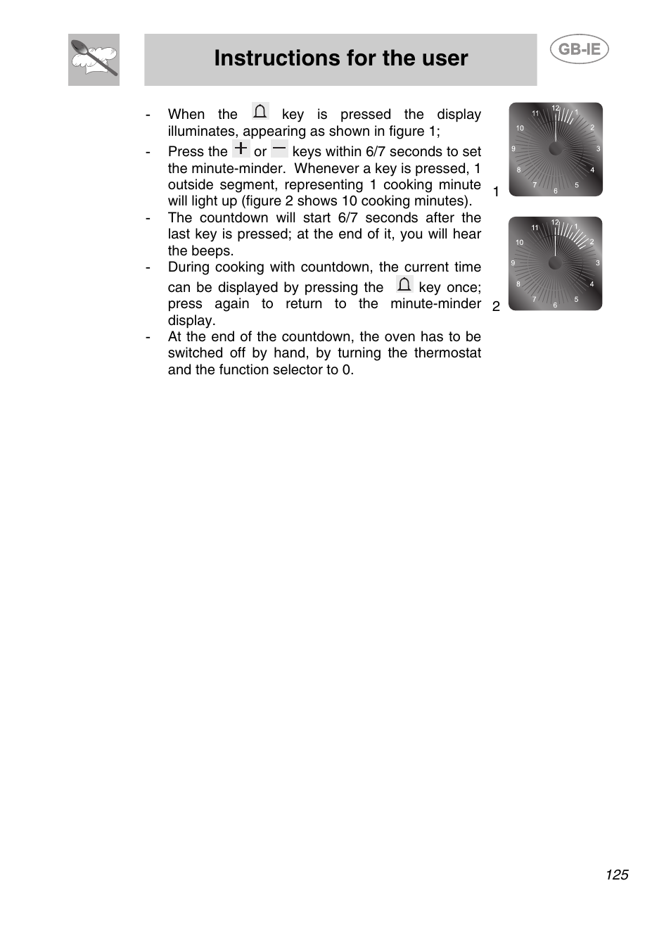 Instructions for the user | Smeg KE250X User Manual | Page 14 / 27