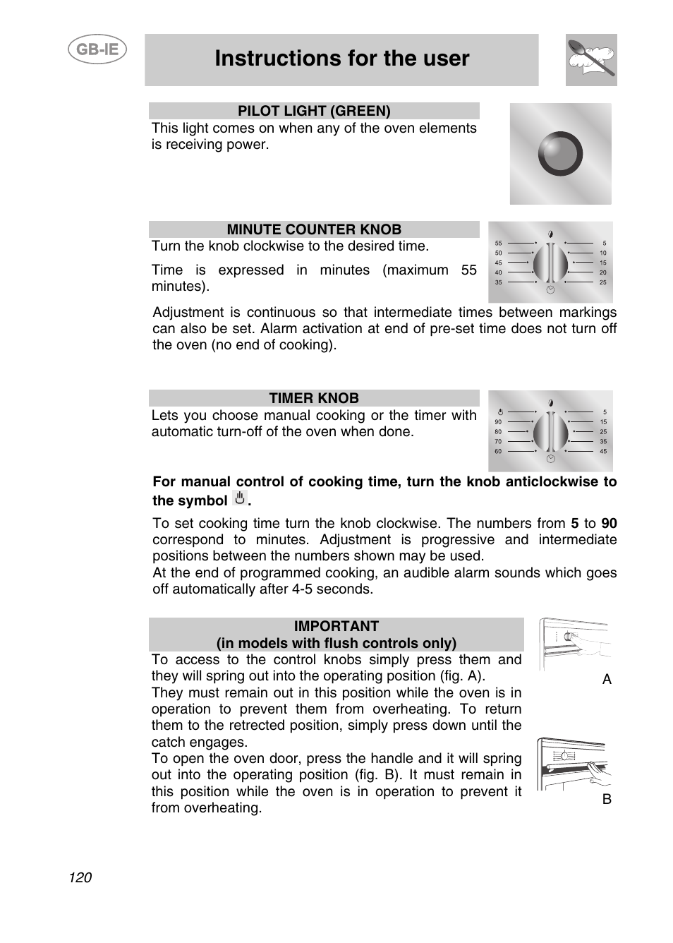 Instructions for the user | Smeg KE250X User Manual | Page 9 / 27