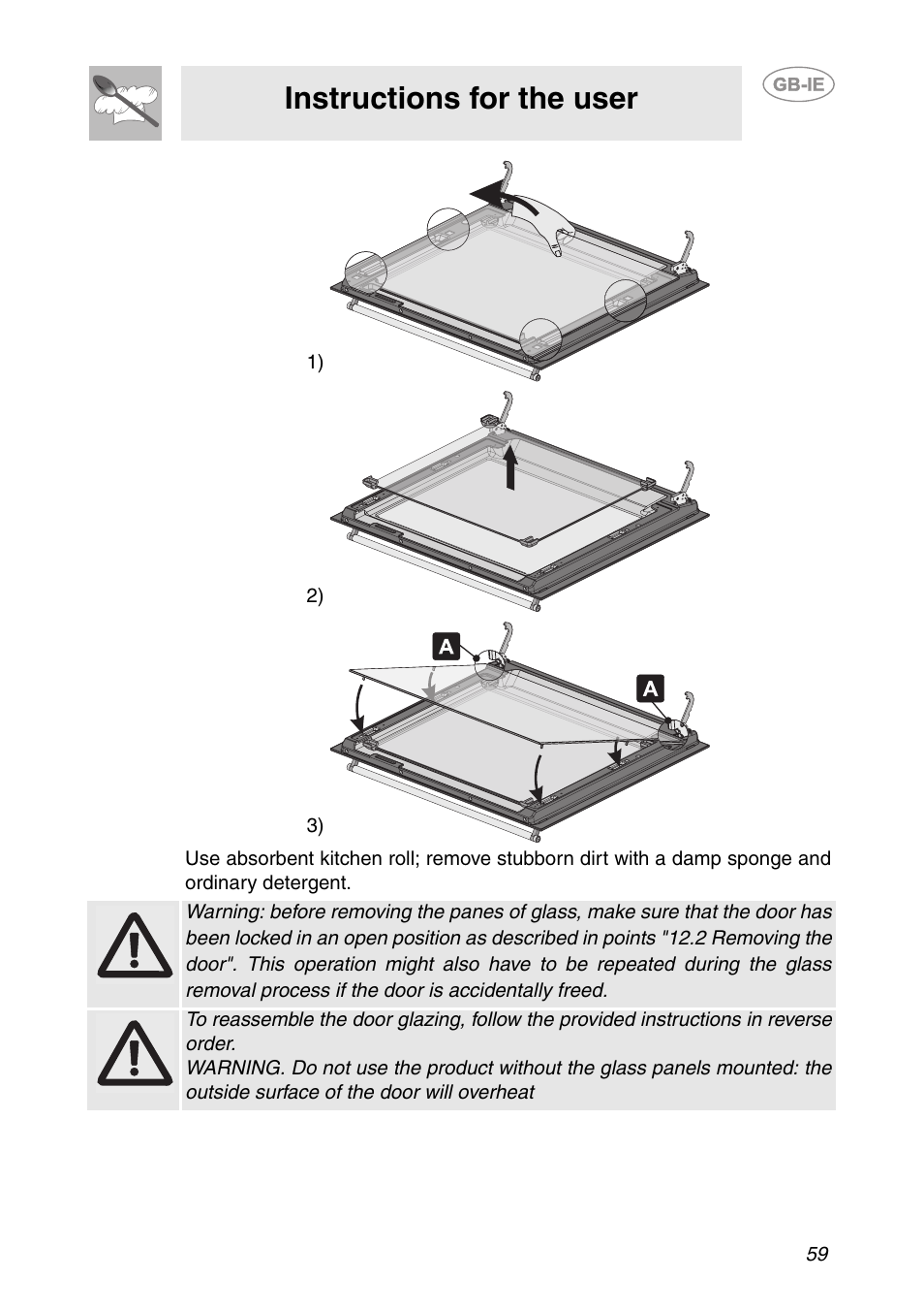 Instructions for the user | Smeg FC66B User Manual | Page 27 / 30