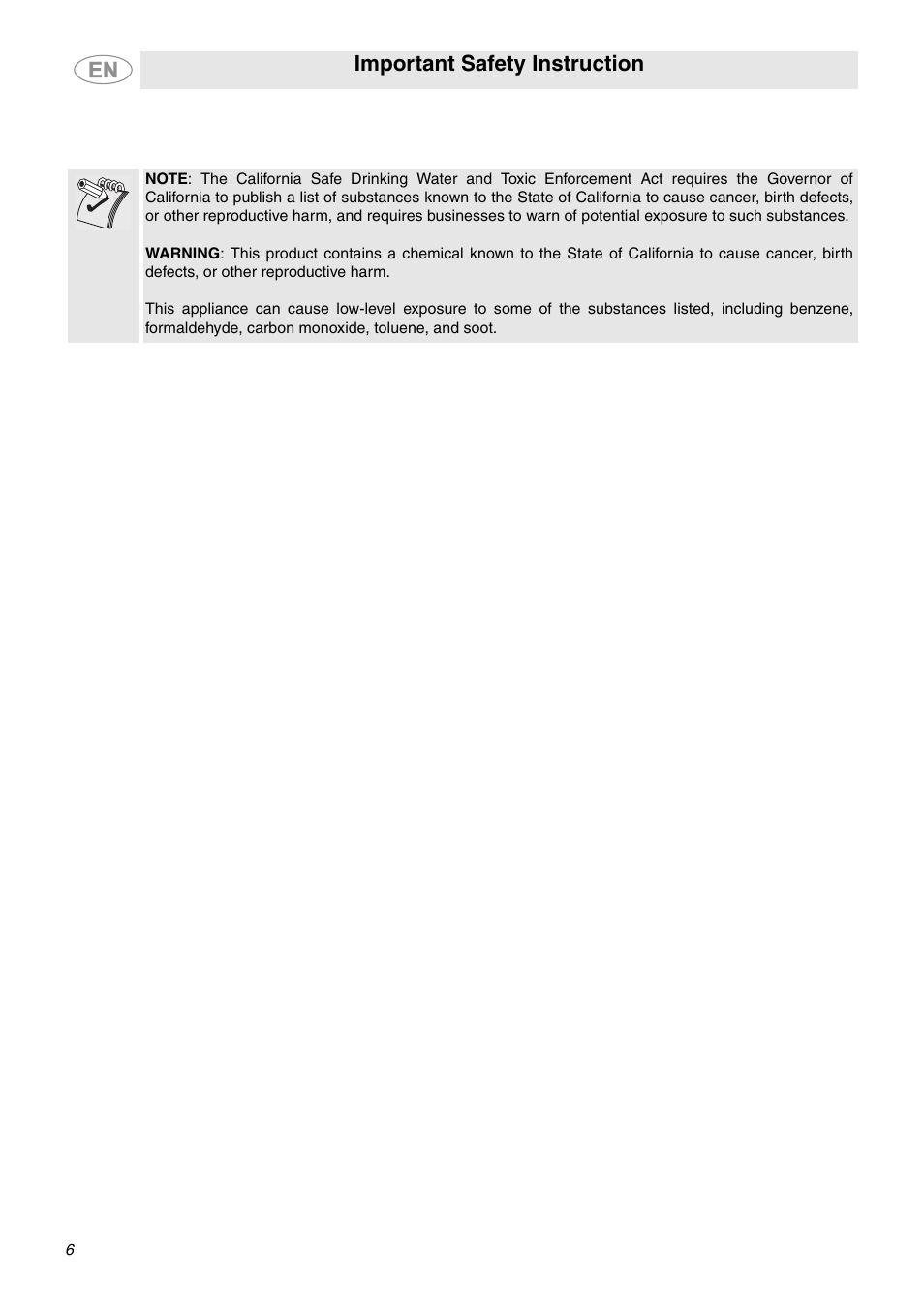 Important safety instruction | Smeg S2772TCU User Manual | Page 4 / 13
