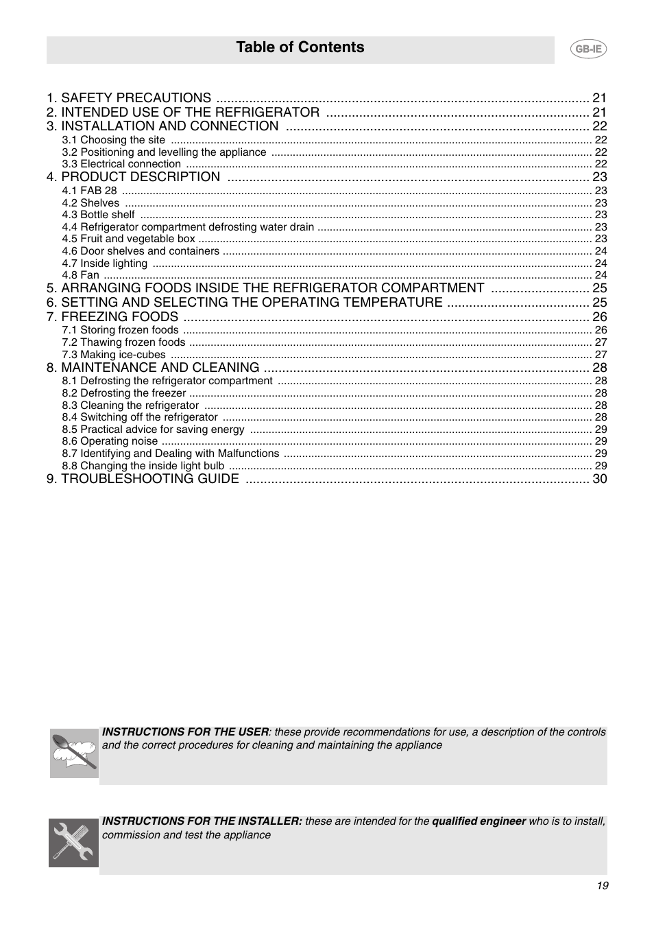 Smeg FAB28LO User Manual | 16 pages