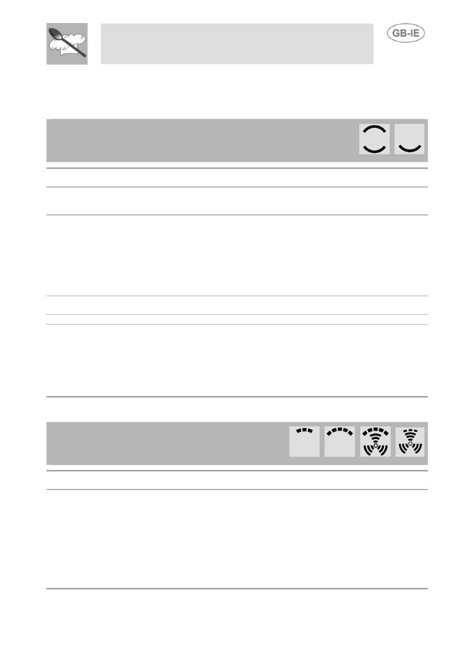 Recommended cooking table, Instructions for the user, Traditional cooking | Grilling, 7 recommended cooking table | Smeg SE598X-5 User Manual | Page 18 / 23