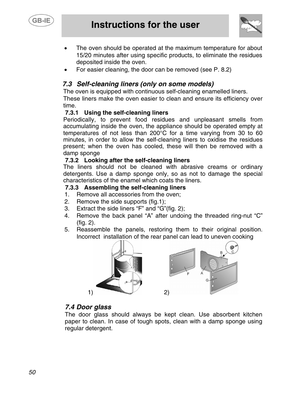 Instructions for the user | Smeg 910TB000 User Manual | Page 23 / 25