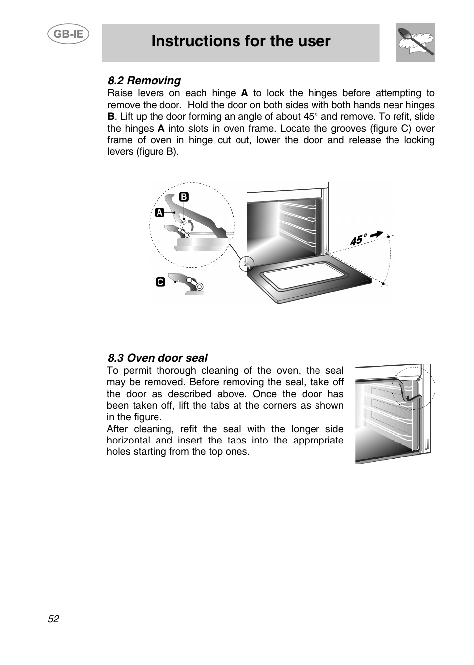 Instructions for the user | Smeg 910TB000 User Manual | Page 25 / 25