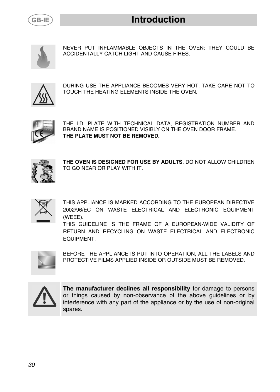 Introduction | Smeg 910TB000 User Manual | Page 3 / 25