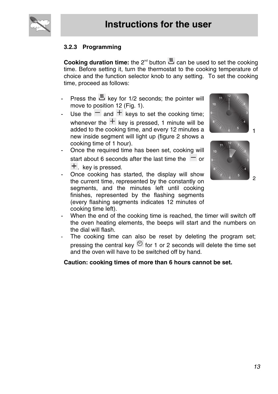 3 programming, Instructions for the user | Smeg SA705X-7 User Manual | Page 11 / 28