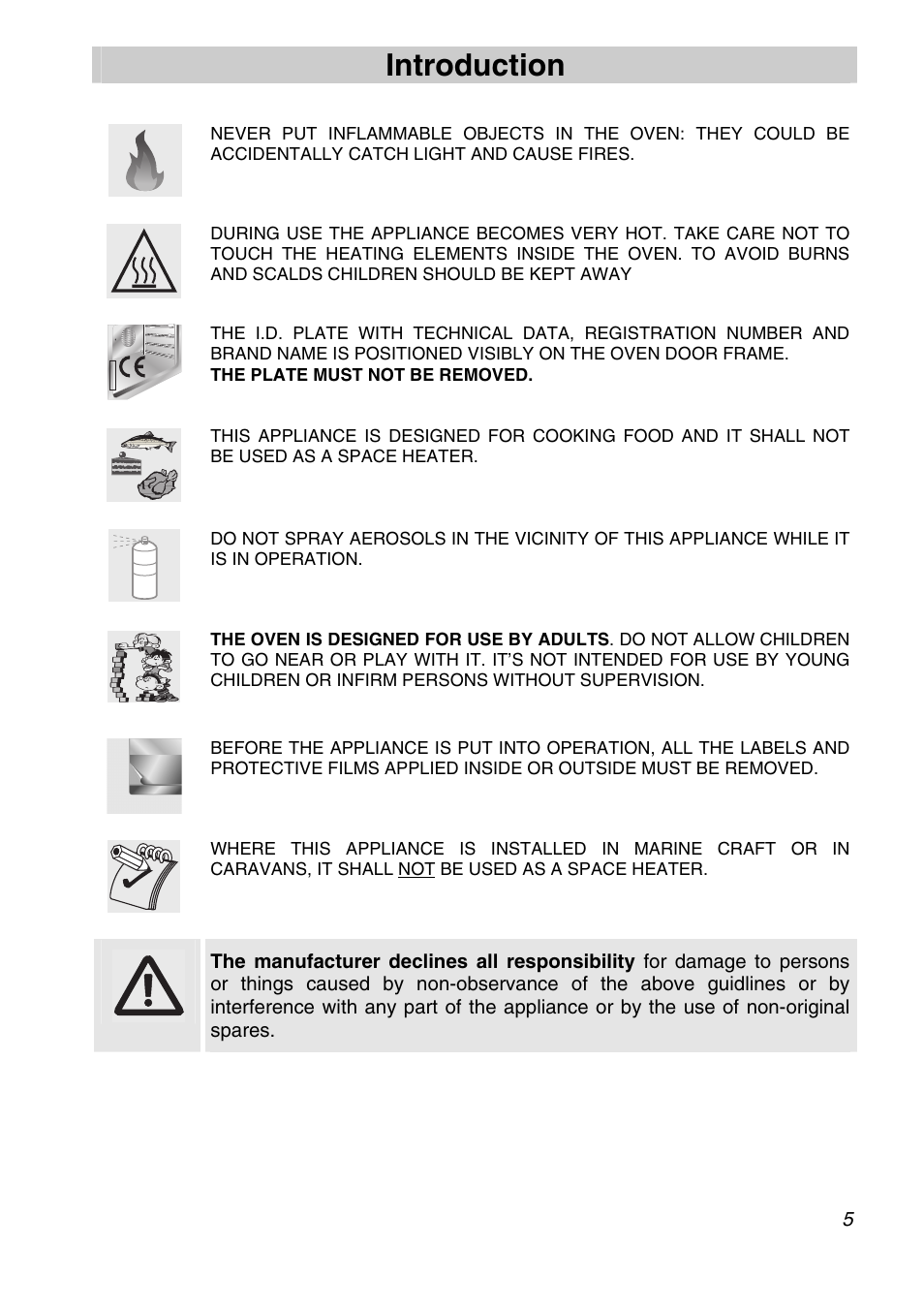 Introduction | Smeg SA705X-7 User Manual | Page 3 / 28