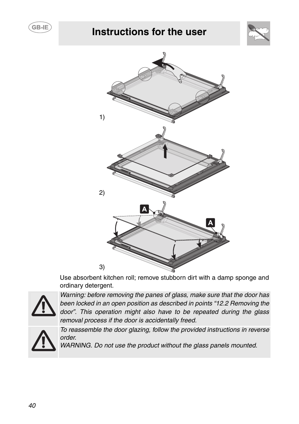 Instructions for the user | Smeg SC321N User Manual | Page 18 / 20